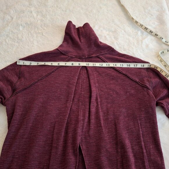 We The Free Mock Neck Top Sz S Slit Back Relaxed Fit Baselayer Boho Langelook - Picture 11 of 16